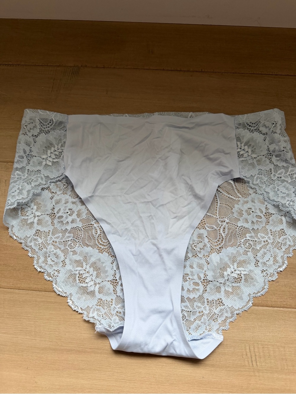 Soma Light Blue Lace-Back High-Cut Briefs